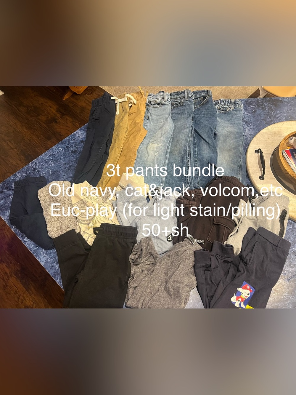Old Navy Kids Pants Bundle - Blue, Tan, Navy, Black, Gray